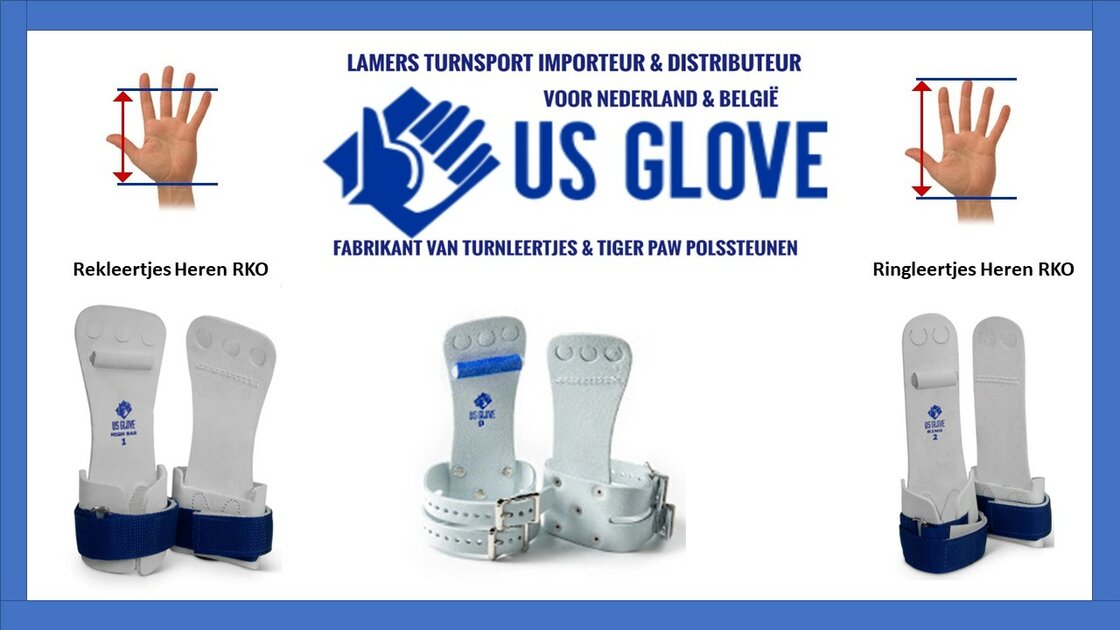 Rek en Ringleertjes Heren met klittenband US GLOVE