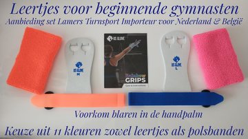 Aanbieding set Beginner Grips en polsbanden beginnende gymnasten 