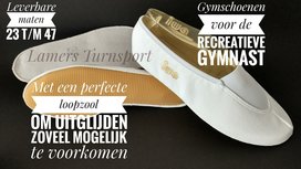 Gymschoenen voor de recreatieve gymnast leverbare maten 23 t/m 47 www.iwa-gymnastics.nl www.lamers-turnsport.com     