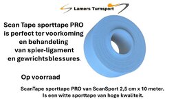 Scan Tape sporttape Pro wit 2,5 x 10 meter www.lamers-turnsport.com