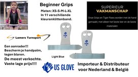 Beginners leertjes USGLOVE Light Blue www.lames-turnsport.com