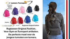 Gym en Turn Rugtas / Rugzak Original Fashion Black www.lamers-turnsport.com