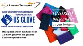 Badstof polsbanden 100% katoen www.lamers-turnsport.com