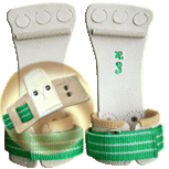 Reichel turnleertjes met  klitteband en extra gesp + lextra leer inzet www.lamers-turnsport.com