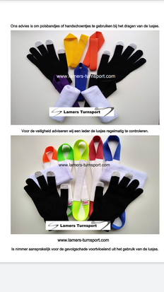 Ons advies is om polsbandjes of handschoentjes te gebruiken bij het dragen van de lusjes www.lamers-turnsport.com