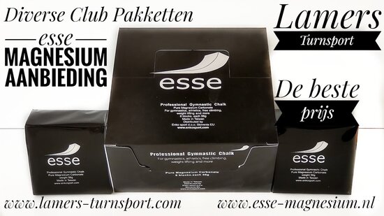 Aanbieding 8 blokken per doos  van  €17,50 voor €15,50 www.lamers-turnsport.com