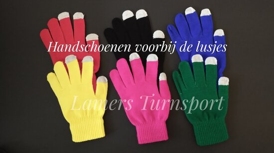 Handschoentjes voor lusjes verschillende kleuren www.lamers-turnsport.com              