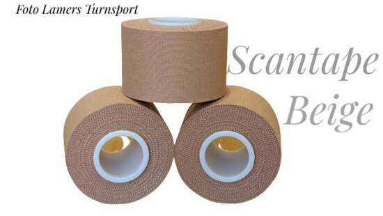 Scantape sporttape beige 3.8 x 10 m www.lamers-turnsport.com