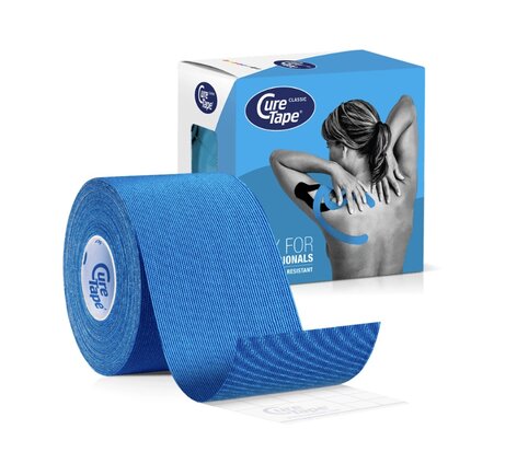 CureTape Classic kinesiotape Blue www.lamers-turnsport.com