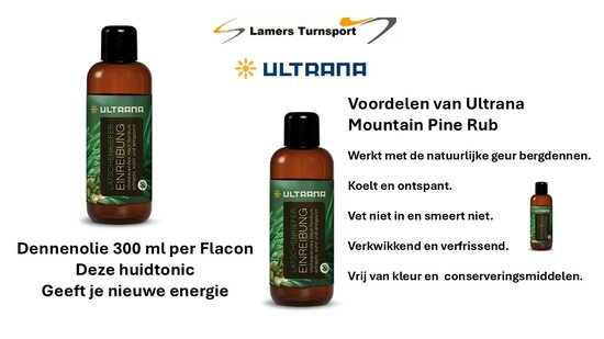 Dennenolie 300 ml per Flacon Ultrana www.lamers-turnsport.com
