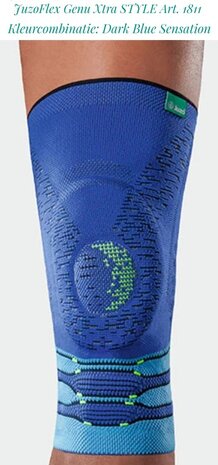 JuzoFlex Genu Xtra STYLE  Kniebandage Art. 1811 Dark Blue Sensation  www.lamers-turnsport.com