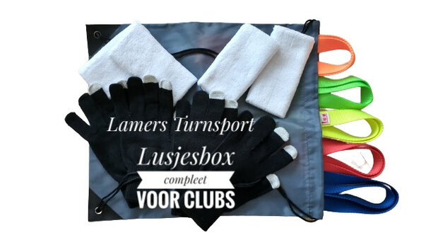 Lusjesbox aanbieding compleet voor clubs www.lamers-turnsport.com