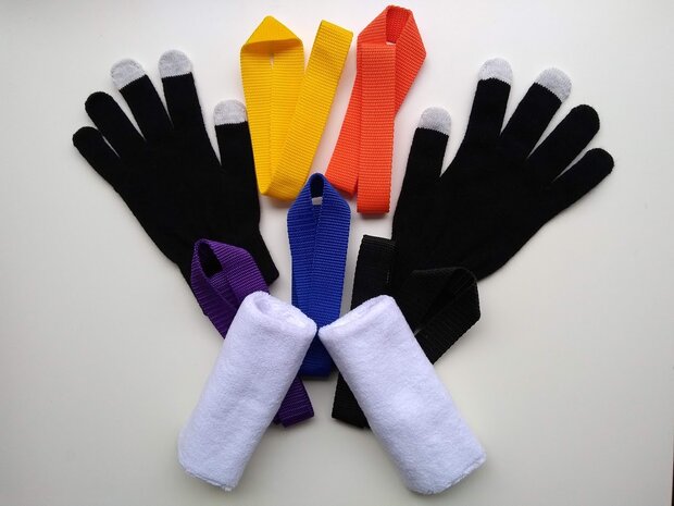 Handschoentjes voor lusjes zwart www.lamers-turnsport.com www.lamers-turnsport.com
