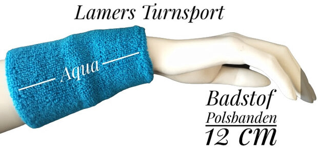 Badstof polsbanden 12 cm dubbel gestikt  www.lamers-turnsport.com