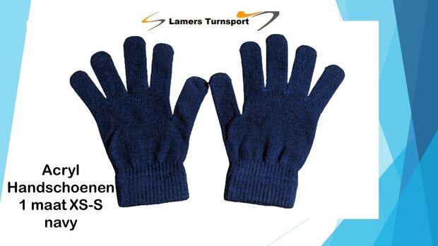 Handschoenen voorbij de lusjes navy www.lamers-turnsport.com