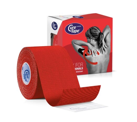 CureTape Classic kinesiotape Red www.lamers-turnsport.com