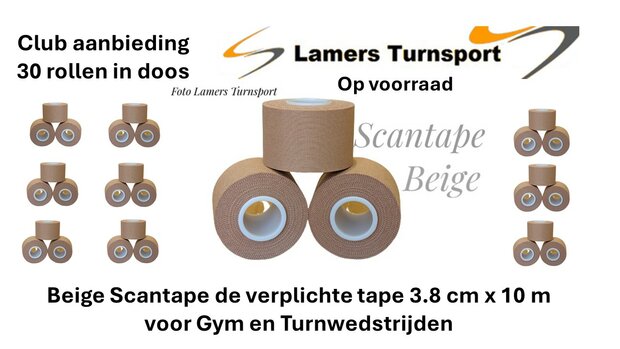 Aanbieding Scantape voor Clubs 30 rollen www.lamers-turnsport.com