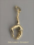 My-Beads hanger 338 Boogje / bruggetje 3-D gymnastiek Gold Plated www.lamers-turnsport.com
